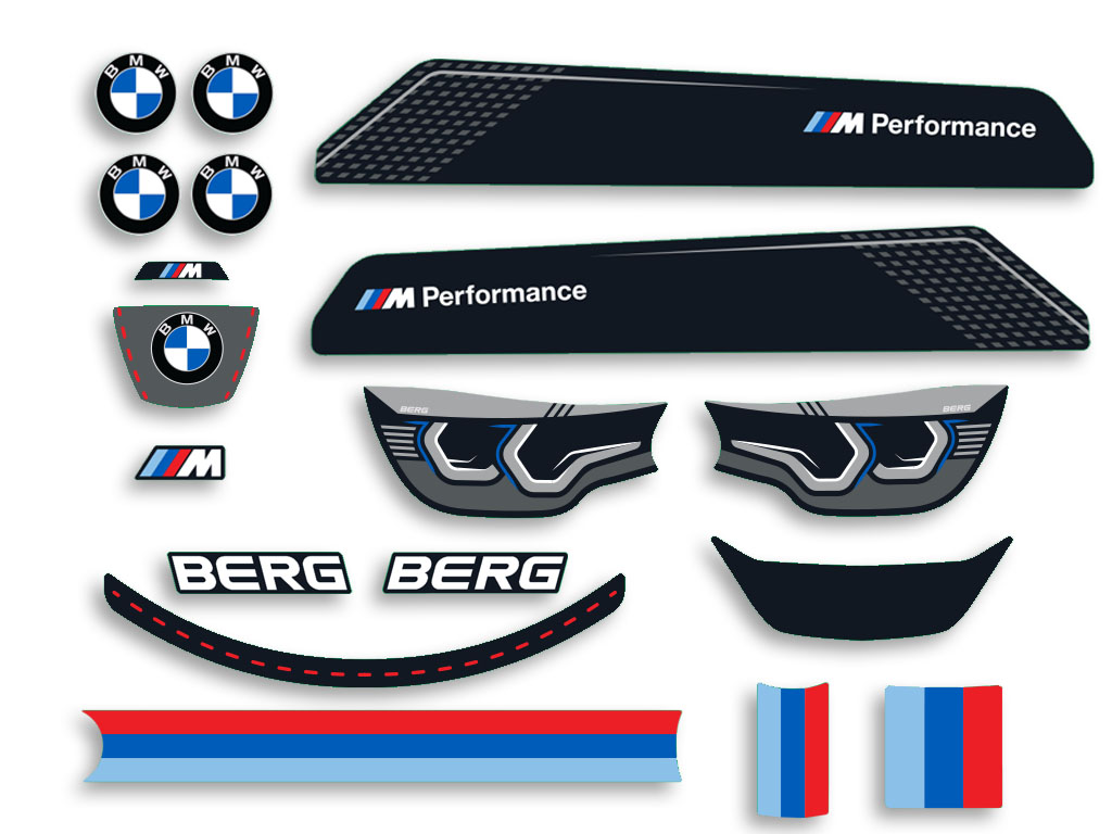 BERG Ersatzteil Sticker-Set Aufkleber Reppy BMW