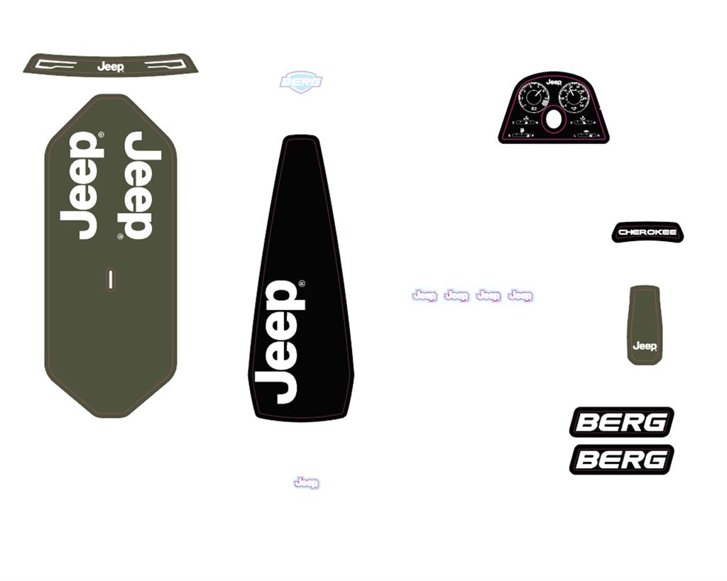 BERG Ersatzteil Rally Jeep® Cherokee Aufkleber Sticker-Set