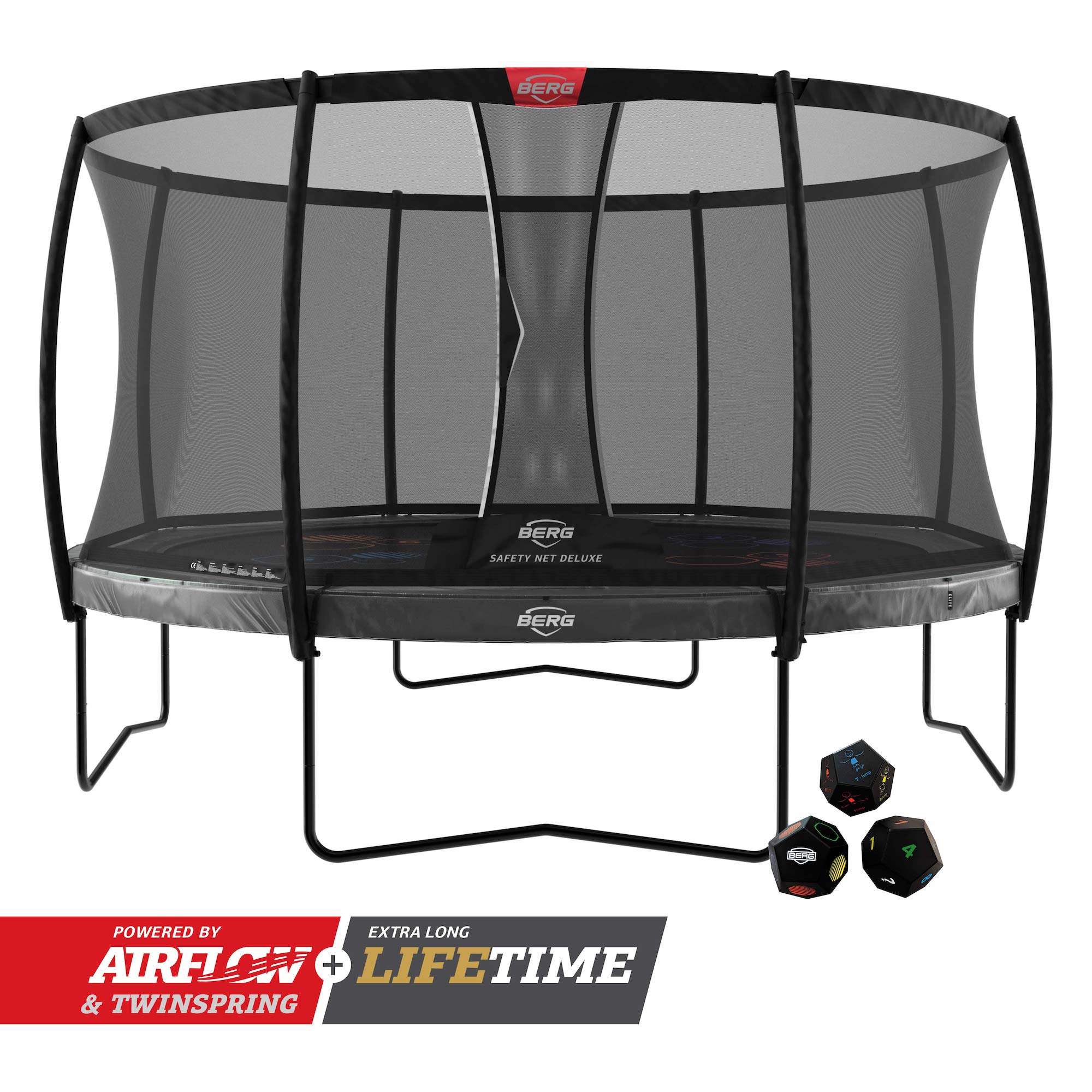BERG Trampolin Regular ROUND Elite Grey Levels Ø430 cm + Sicherheitsnetz Deluxe (Auslaufmodell) BERG Trampolin Regular ROUND Elite Grey Levels Ø430 cm + Sicherheitsnetz Deluxe (Auslaufmodell)