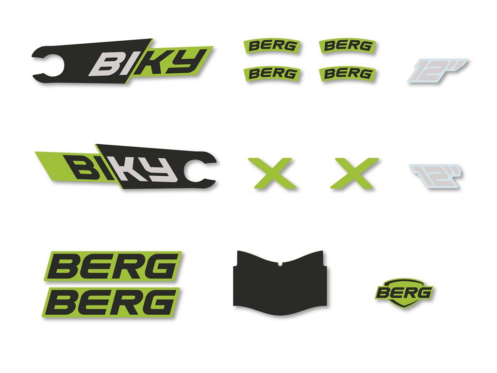 BERG Ersatzteil Biky Sticker-Set City grün