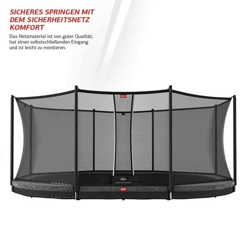 BERG Trampolin InGround GRAND Favorit Grey oval 520 x 345 cm + Sicherheitsnetz Comfort