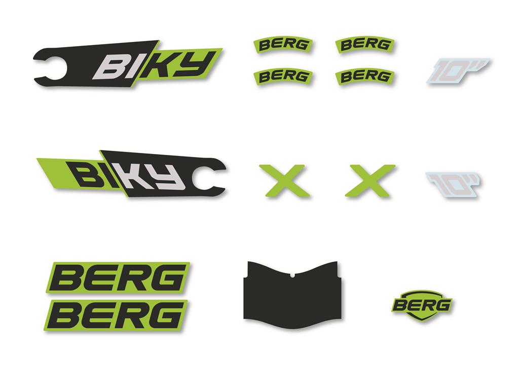 BERG Ersatzteil Biky Sticker-Set Mini grün