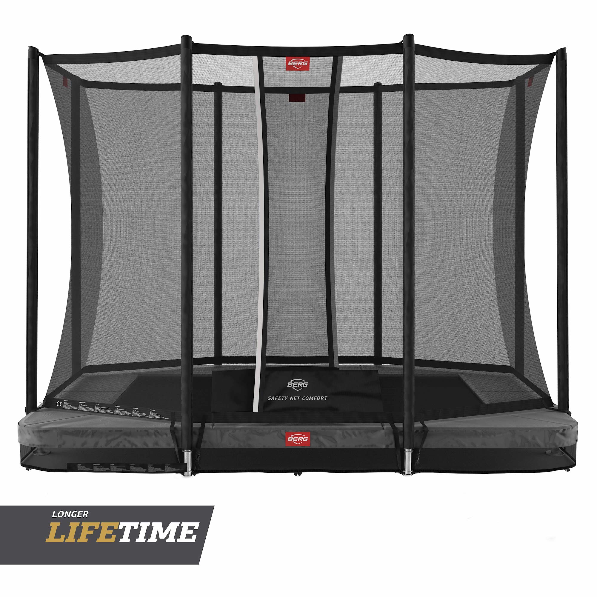 BERG Trampolin InGround ULTIM Favorit Grey 280 + Sicherheitsnetz Comfort