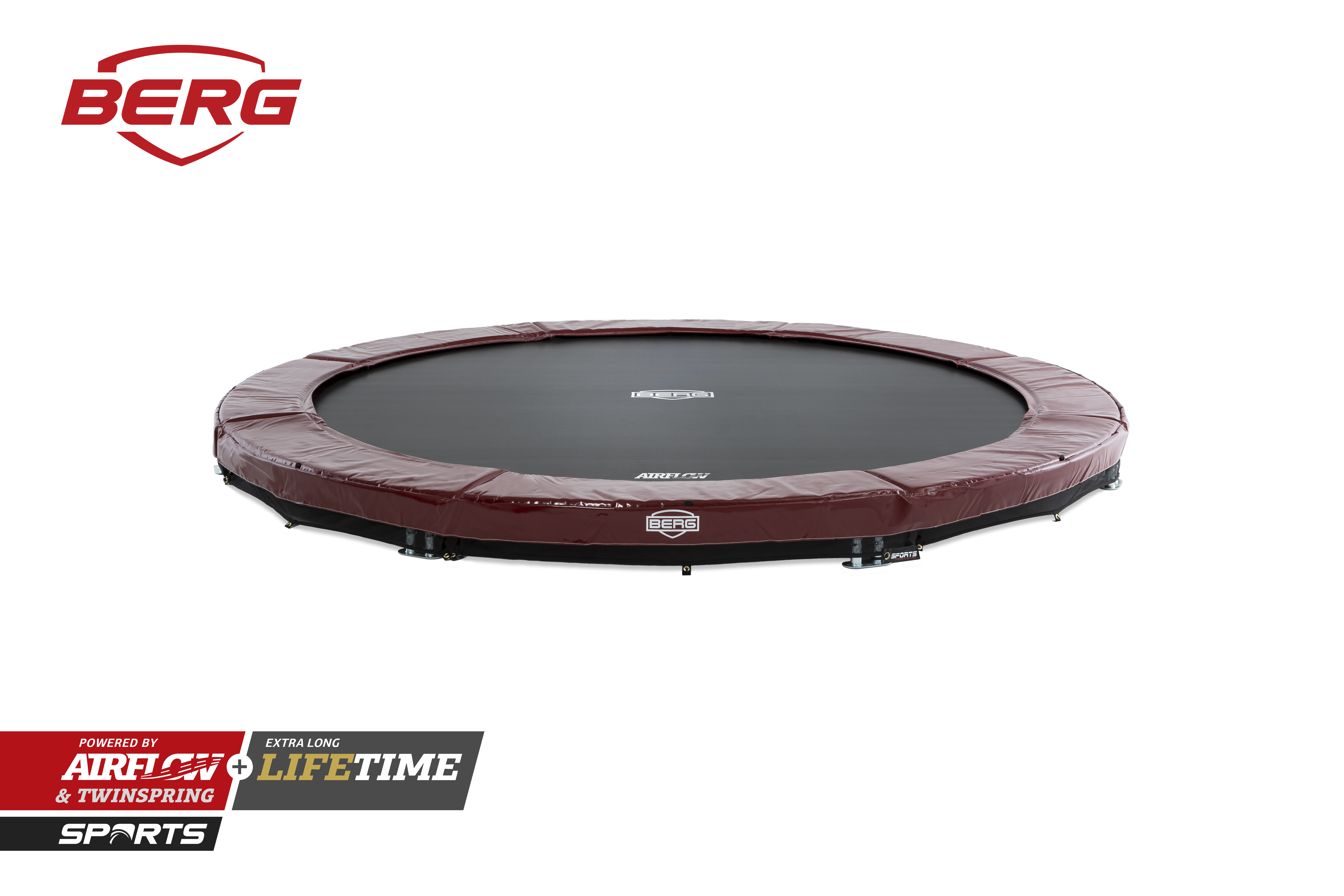 BERG Trampolin InGround Elite Red Ø380 cm (Ersatzteilarchiv)