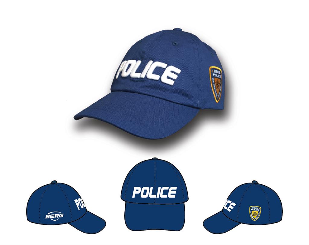 BERG Buzzy Police Baseball Cap in blau/weiß für Kinder