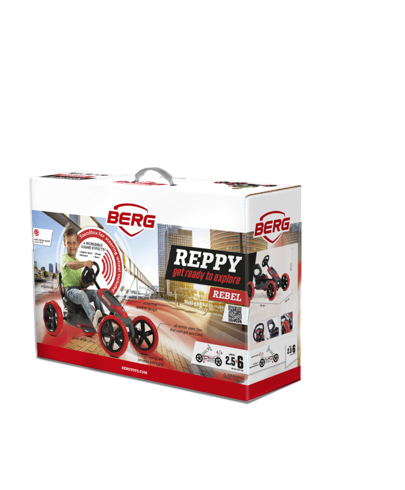 BERG Gokart Reppy Rebel inkl. Soundbox und BERG Trailer M
