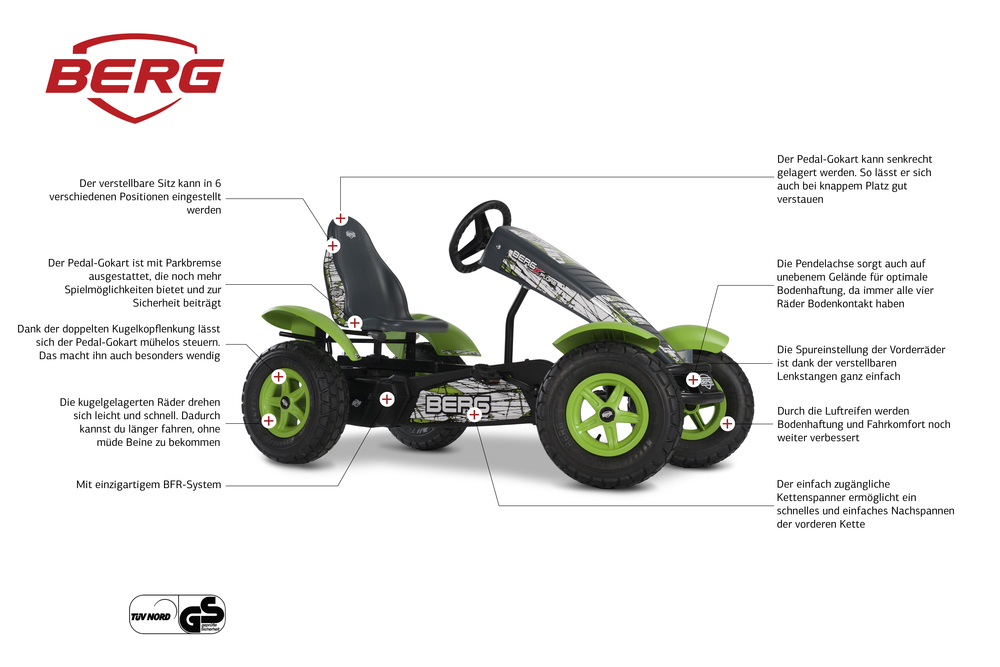 BERG Gokart X-Plore XL BFR inkl. Soziussitz X-Plore BERG Gokart X-Plore XL BFR inkl. Soziussitz X-Plore