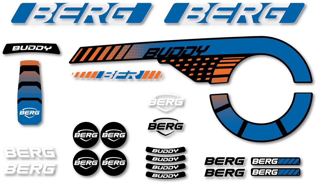 BERG Ersatzteil Sticker-Set Aufkleber Buddy B-Orange 2.0