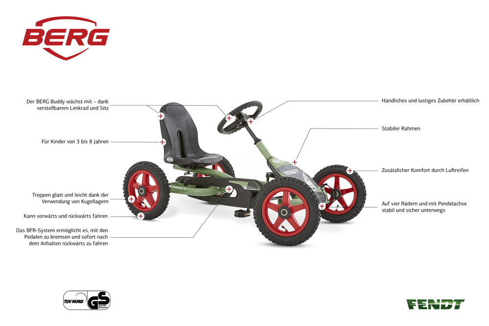 BERG Gokart Soziussitz Fendt Zubehör