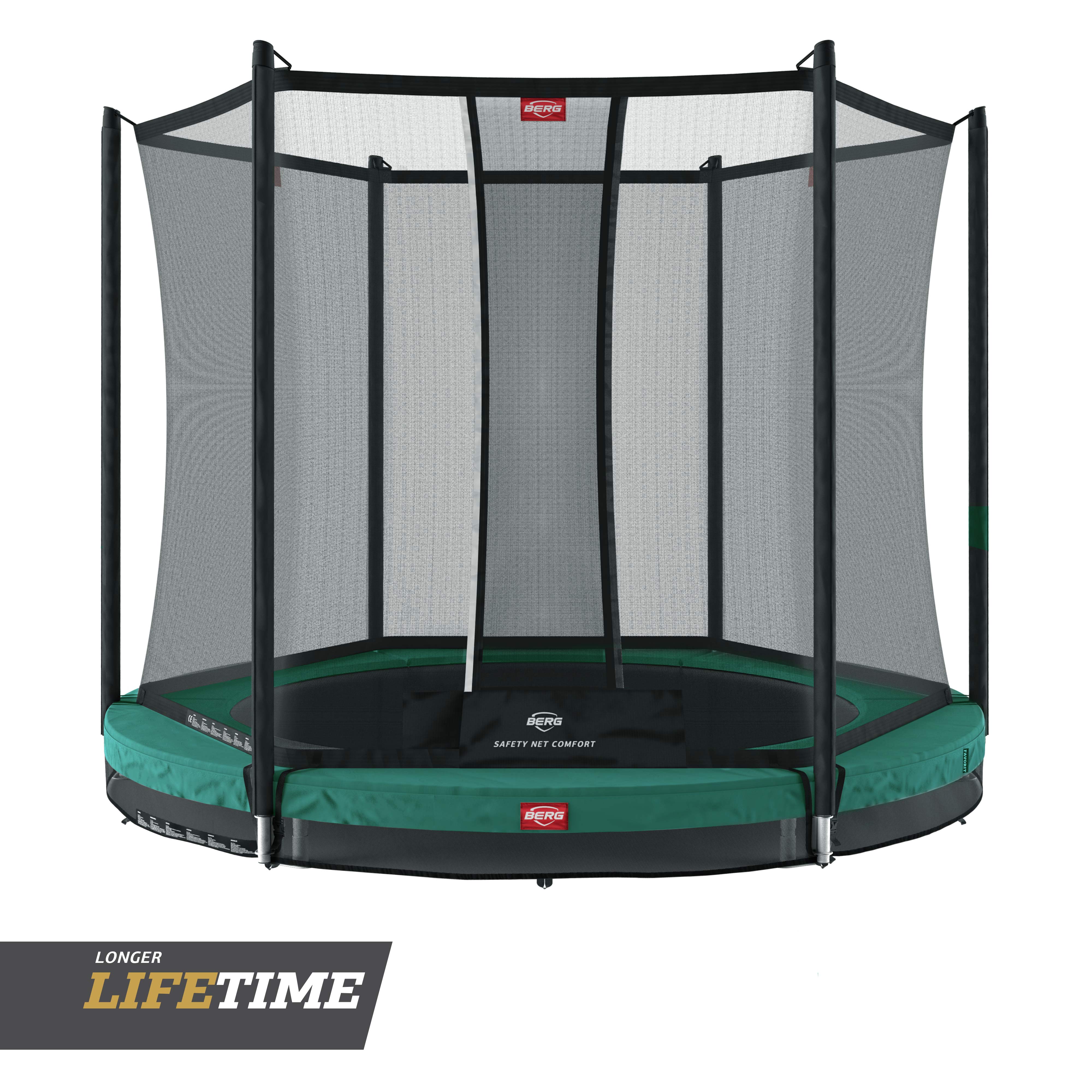 BERG Trampolin InGround ROUND Favorit Green Ø330 cm + Sicherheitsnetz Comfort BERG Trampolin InGround ROUND Favorit Green Ø330 cm + Sicherheitsnetz Comfort