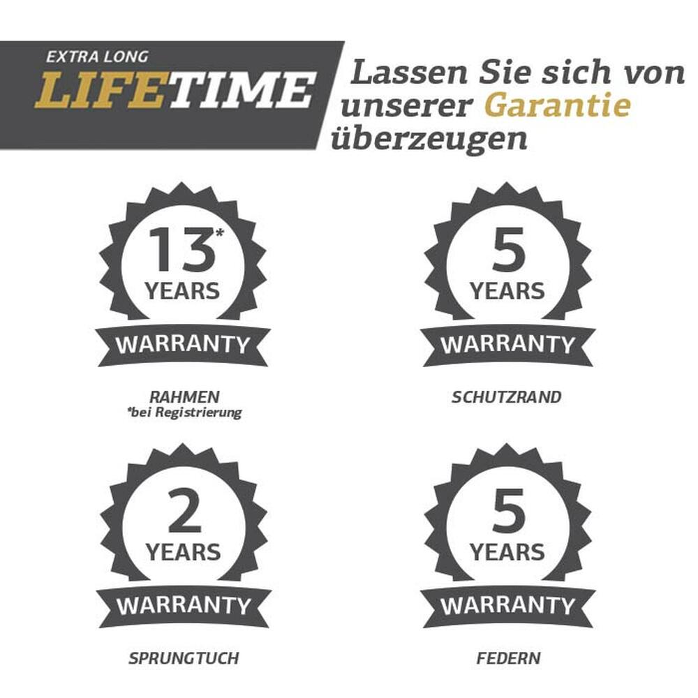 BERG Trampolin Regular ULTIM Elite Grey 500 + Sicherheitsnetz DLX XL inkl. Leiter (Auslaufmodell)