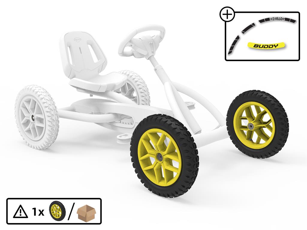 BERG Ersatzteil Komplettrad vorne Crossprofil 12.5x2.25-8 für Buddy Cross 2.0