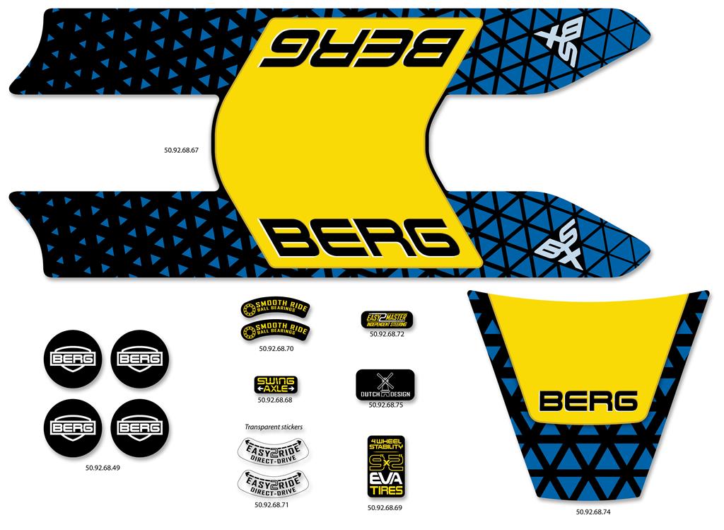 BERG Ersatzteil Sticker-Set Aufkleber Buzzy BSX