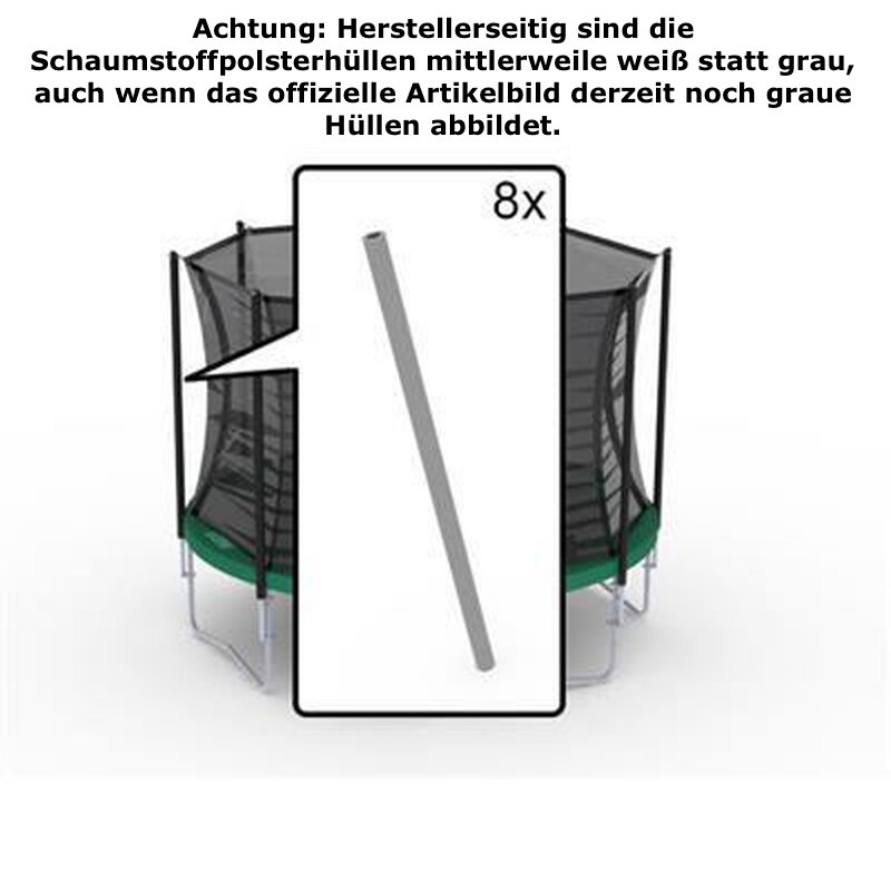 BERG Ersatzteil Schaumstoffpolster in weiß für Sicherheitsnetz Comfort (8x)