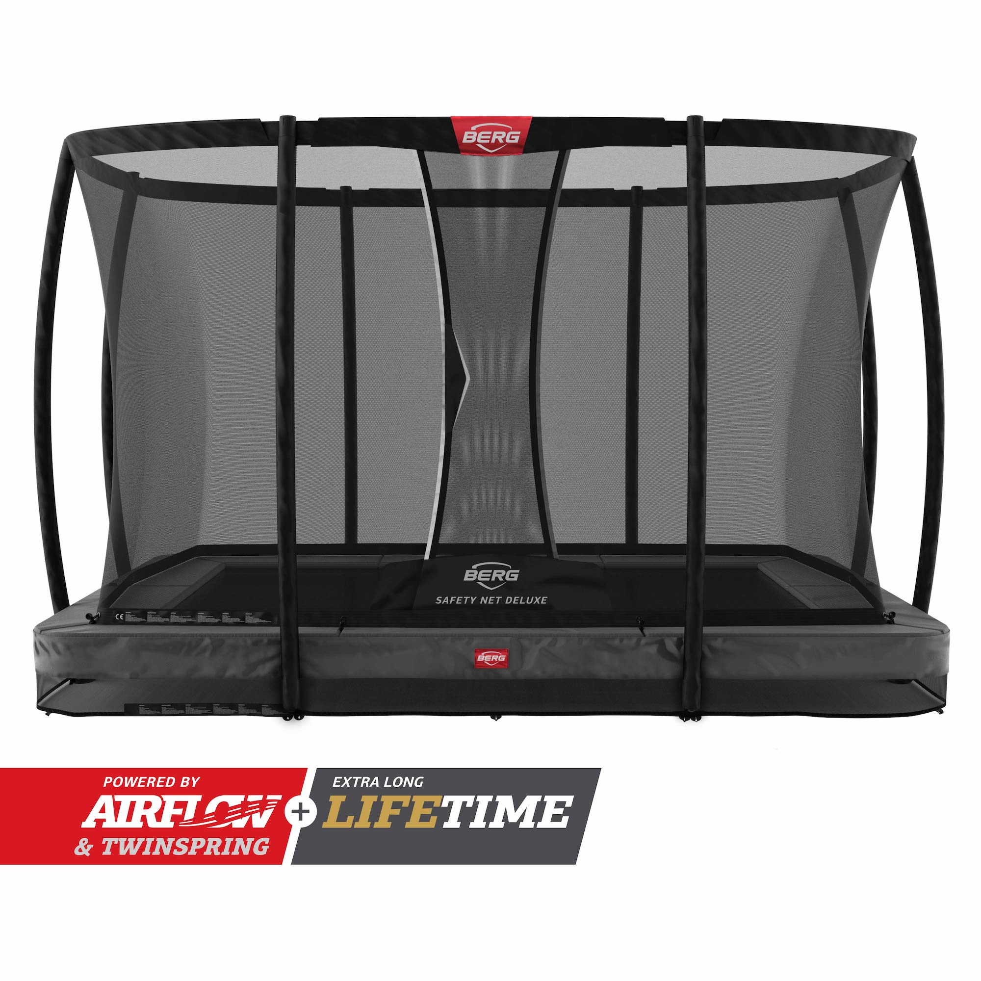 BERG Trampolin InGround ULTIM Champion Grey 330 + Sicherheitsnetz Deluxe (Ersatzteilarchiv) BERG Trampolin InGround ULTIM Champion Grey 330 + Sicherheitsnetz Deluxe (Ersatzteilarchiv)