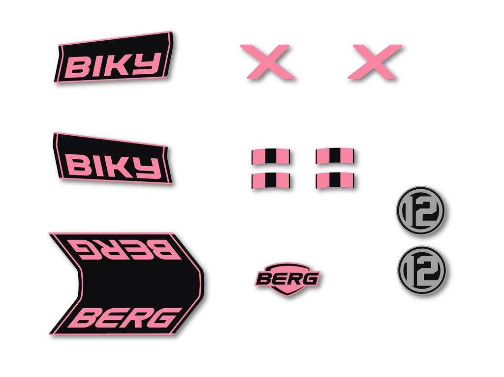 BERG Ersatzteil Biky Sticker-Set Retro pink