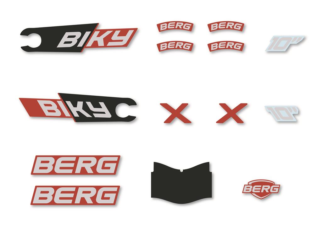 BERG Ersatzteil Biky Sticker-Set Mini rot