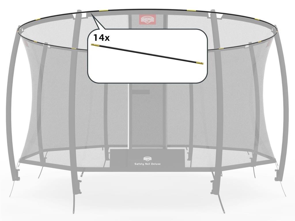 BERG Ersatzteil Fiberglasstangen-Set - GRAND Sicherheitsnetz Deluxe 520 x 345 cm