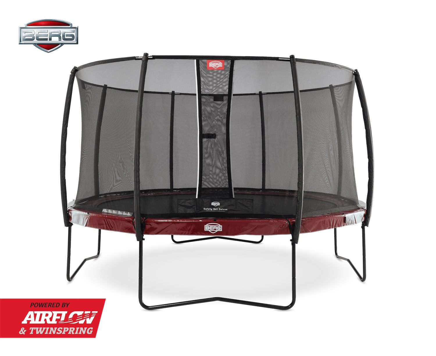 BERG Trampolin Regular Elite Red Ø330 cm + Sicherheitsnetz Deluxe (Ersatzteilarchiv)