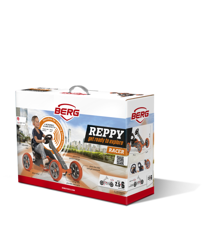 BERG Gokart Reppy Racer inkl. Soundbox und BERG Trailer M