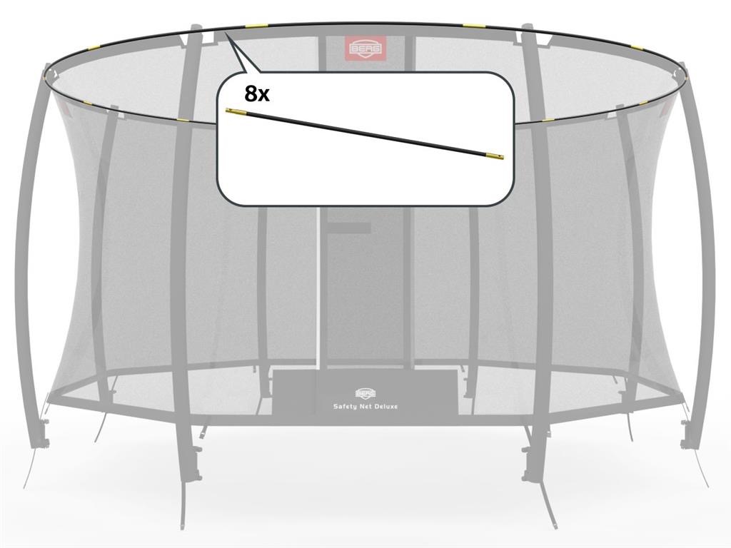 BERG Ersatzteil Fiberglasstangen-Set - Sicherheitsnetz Deluxe 270 cm