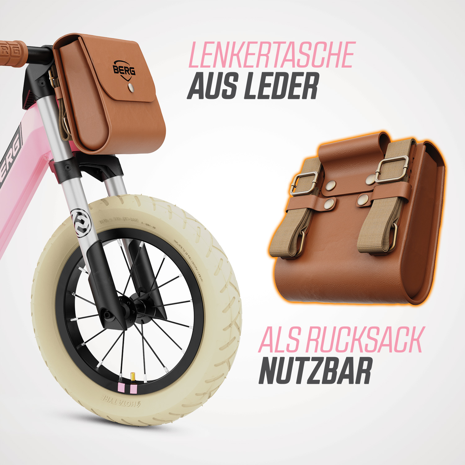 BERG Laufrad Biky Retro Pink