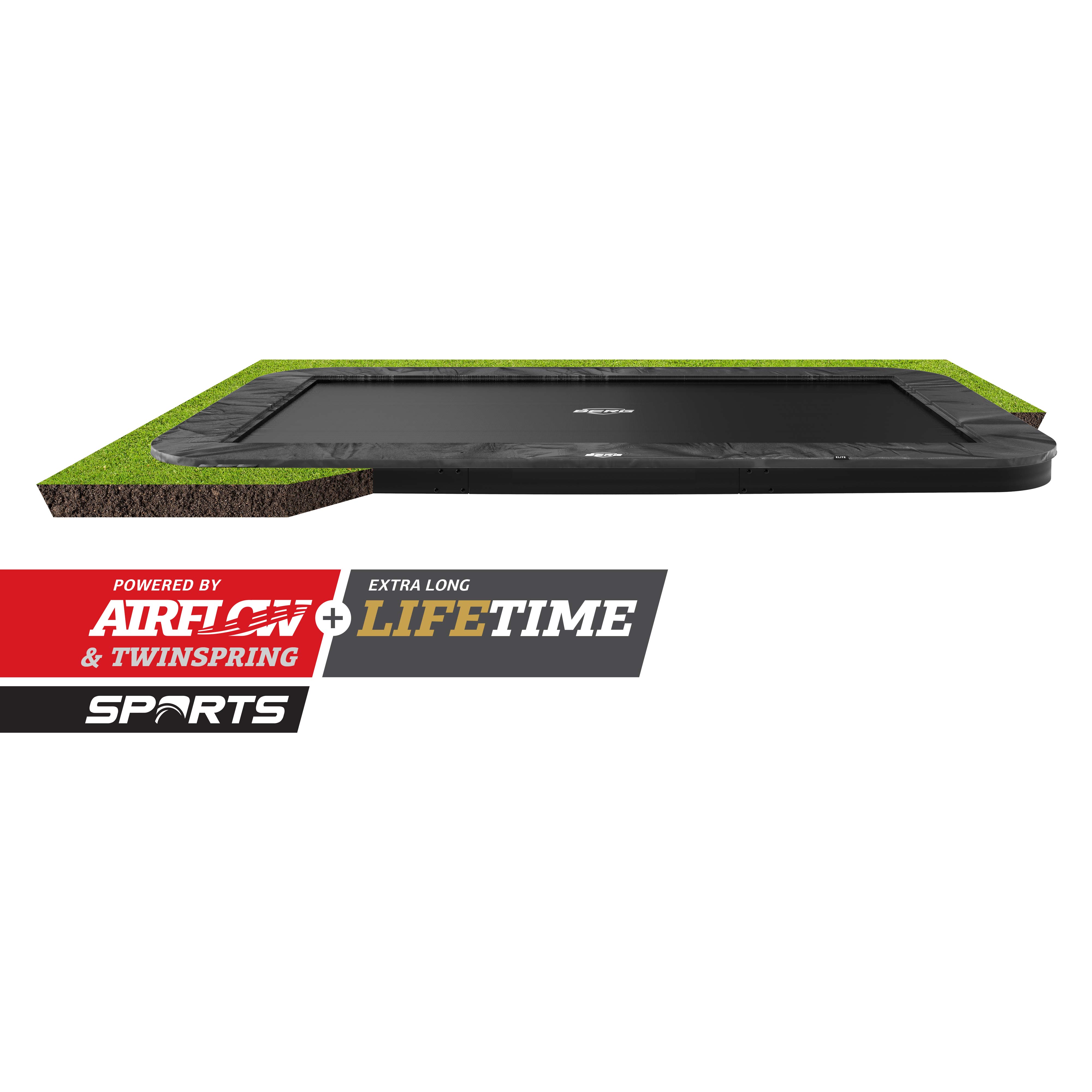 BERG Trampolin FlatGround ULTIM Elite Grey 500 (Auslaufmodell) BERG Trampolin FlatGround ULTIM Elite Grey 500 (Auslaufmodell)
