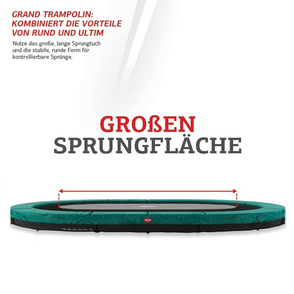BERG Trampolin Regular GRAND Champion Black oval 520 x 345 cm + Sicherheitsnetz Deluxe (NEU)