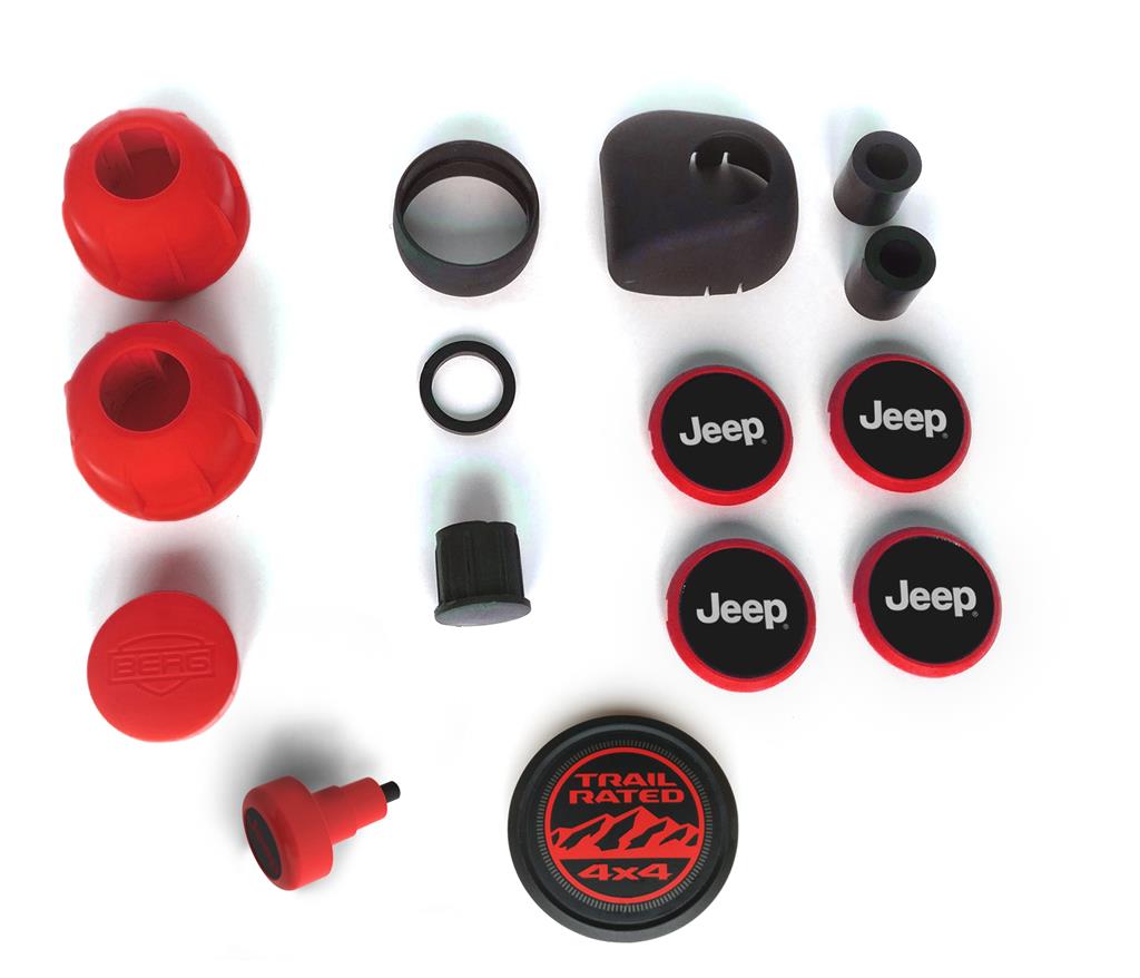 BERG Ersatzteil Buzzy Kunststoffteile Set Jeep® Rubicon Red