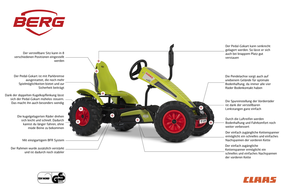 BERG Gokart Traxx CLAAS XXL BFR