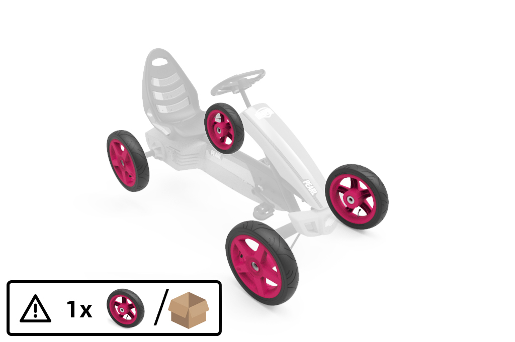 BERG Ersatzteil Komplettrad pink 12.5x2.50-9 Slick BERG Ersatzteil Komplettrad pink 12.5x2.50-9 Slick